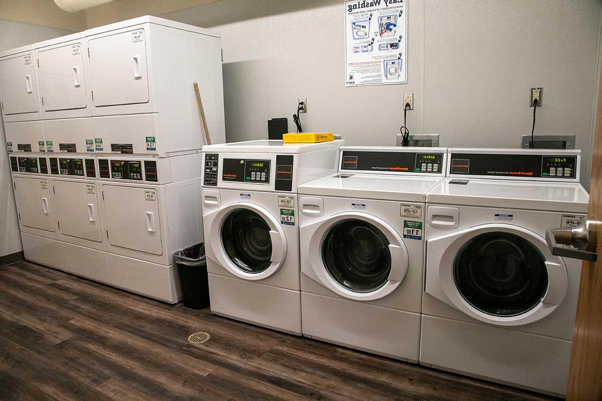 Shared Laundry room in San Juan College student housing.